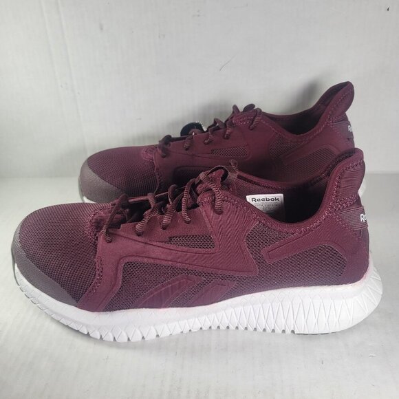 Reebok Women Flexagon 3.0 Burgundy Composite Toe Work Shoes ASTM F2413 Size 12M - Picture 1 of 10